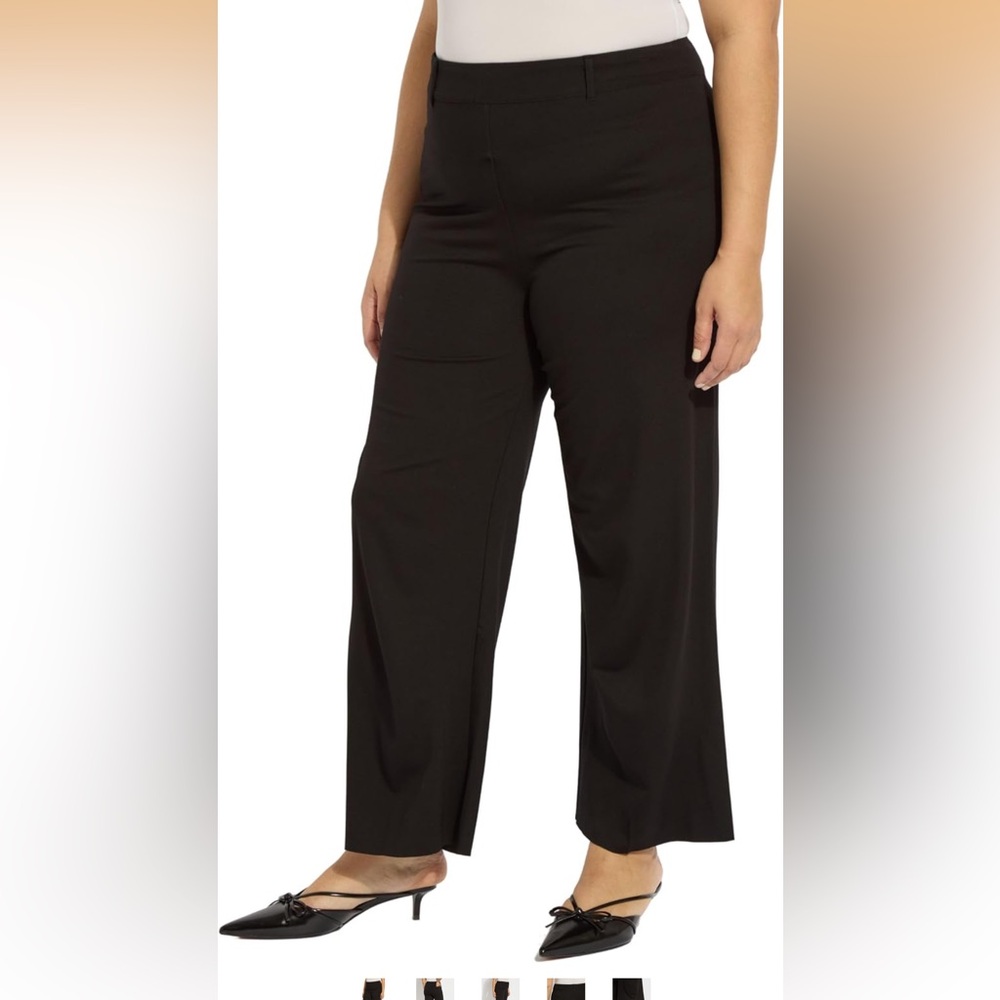 Lyssé Erin Wide Leg Ponte Pants for Women Black XL NEW